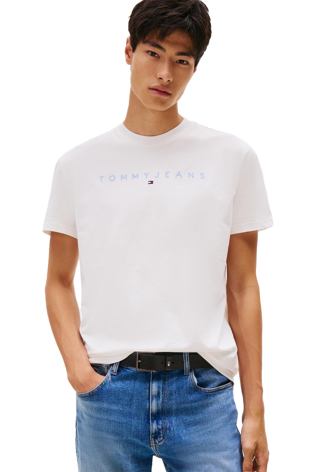 T-S manches courtes  Tommy Jeans DM0DM20744 0K5 Ecru Multi