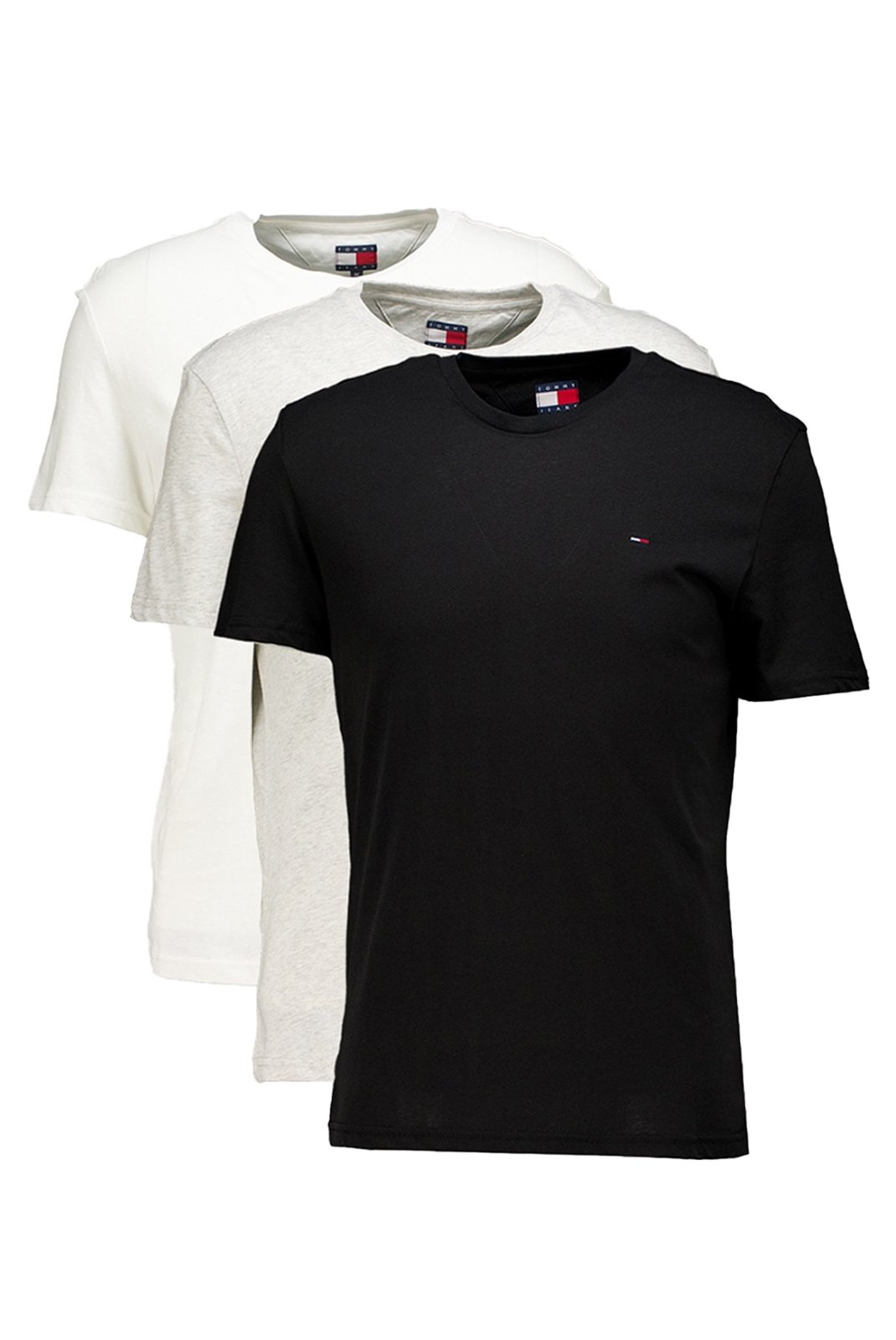 T-S manches courtes  Tommy Jeans DM0DM21579 0XS Black / Lt Grey Htr / Ecru