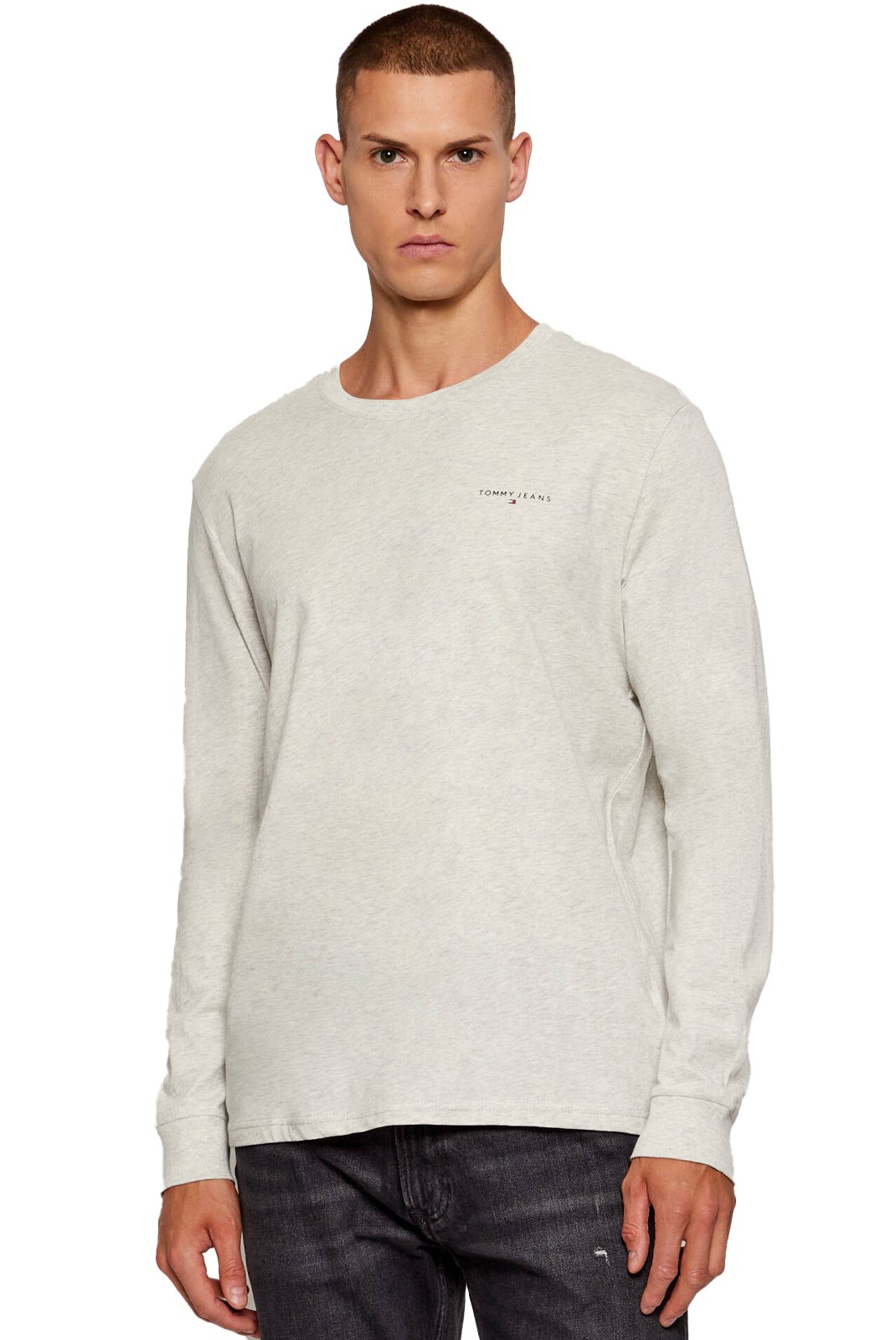 T-S manches longues  Tommy Jeans DM0DM21594 P09 Lt Grey Htr