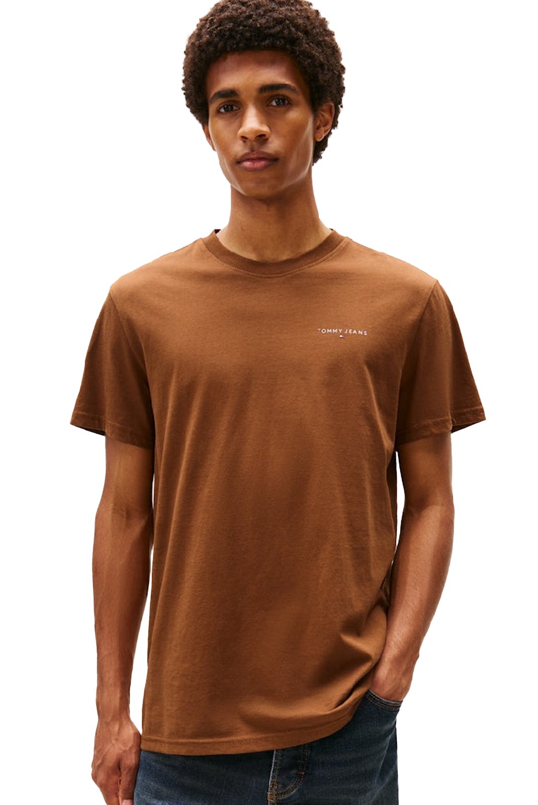 T-S manches courtes  Tommy Jeans DM0DM21780 GVP Pecan Nut