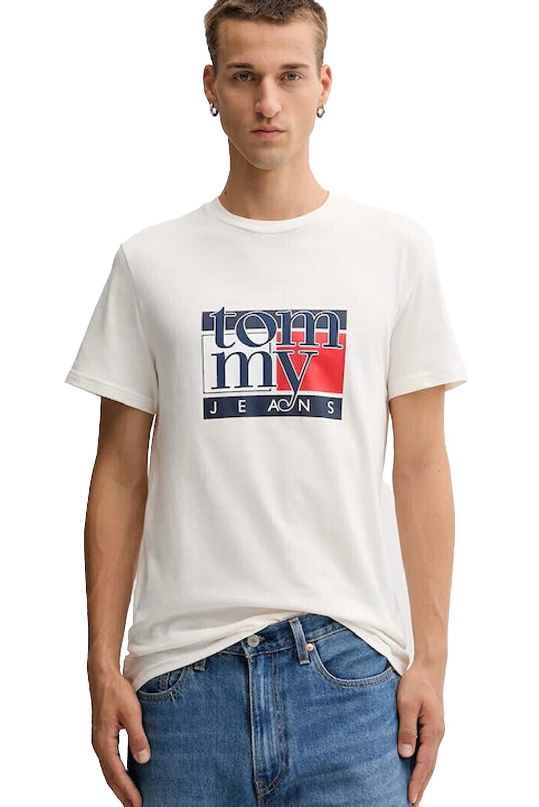 T-S manches courtes  Tommy Jeans DM0DM21977 YBH Ancient White