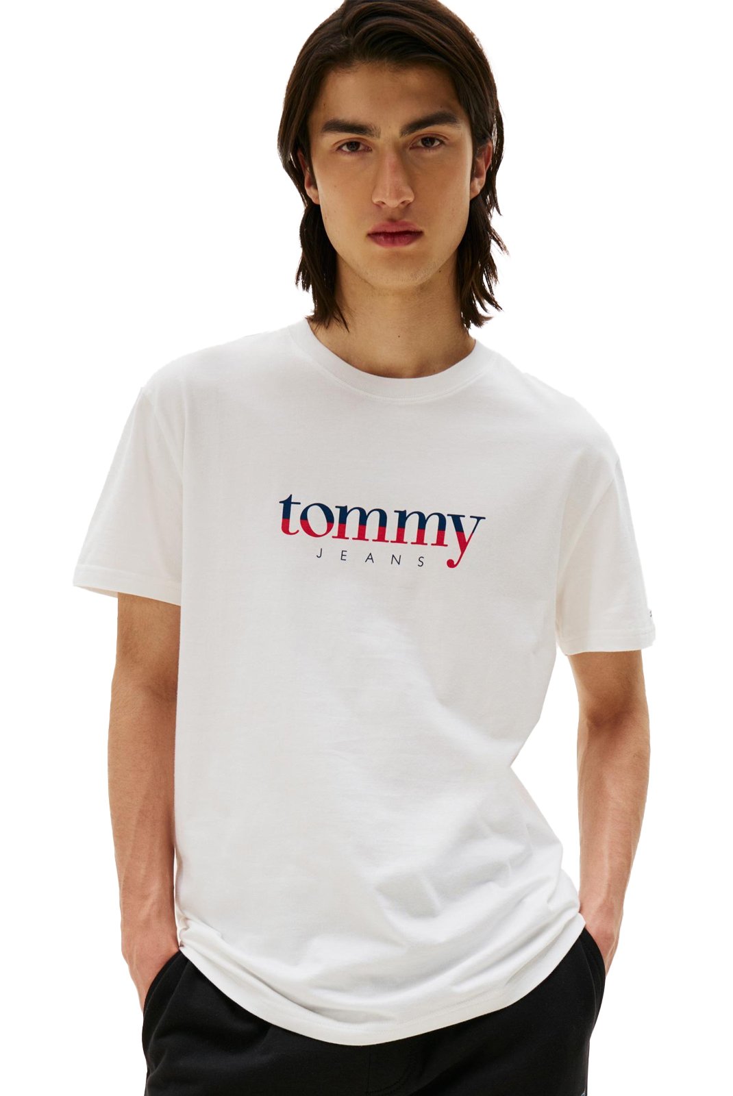 T-S manches courtes  Tommy Jeans DM0DM21978 YBL Ecru