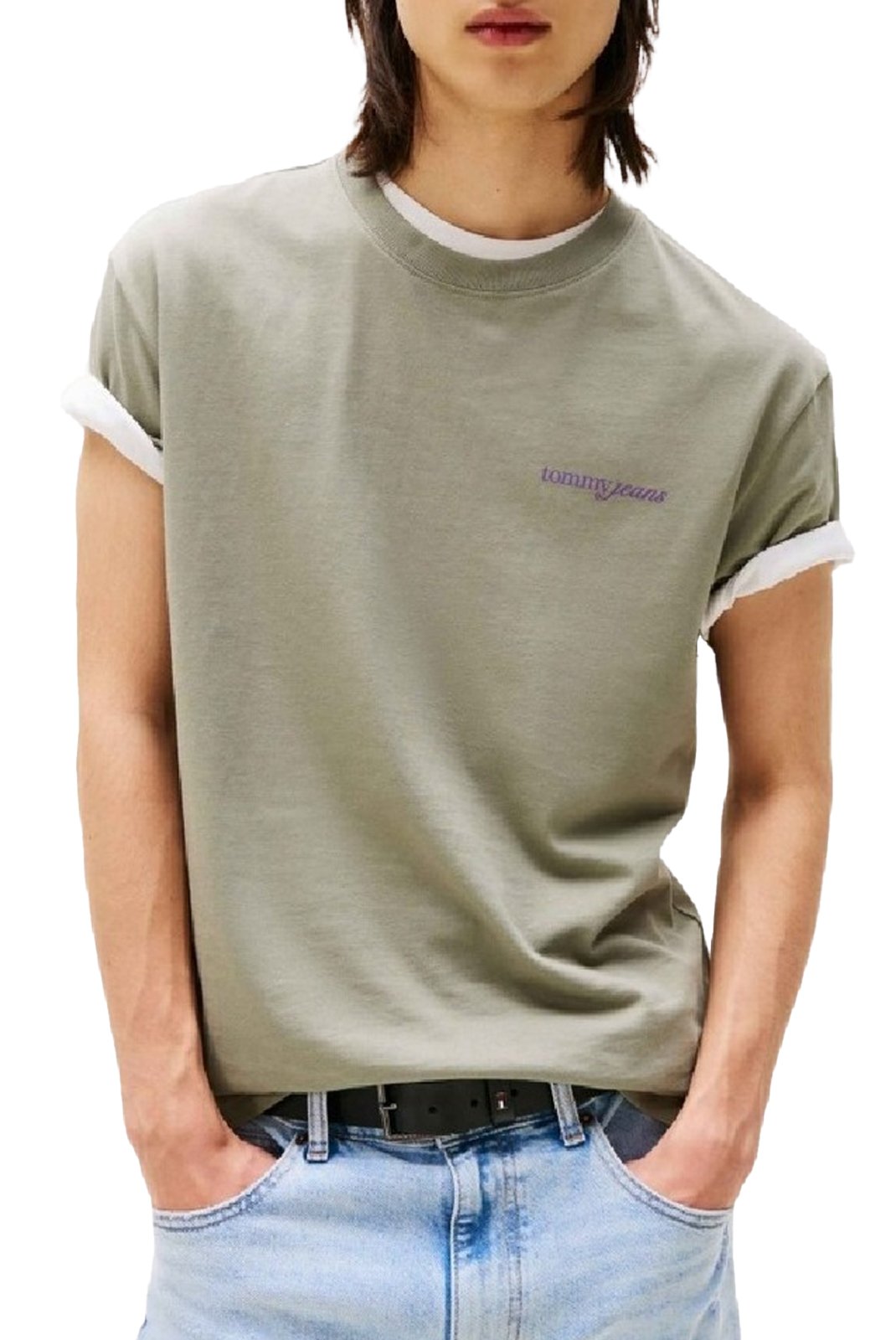 T-S manches courtes  Tommy Jeans DM0DM21982 M1L Utility Sage
