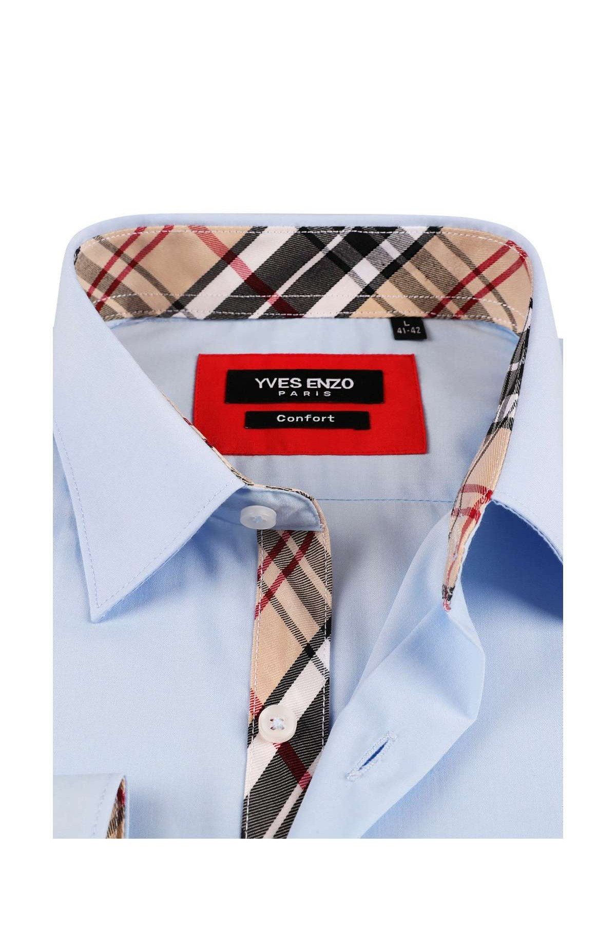 Chemises manches longues  Yves Enzo paris 6234-1 03 BLEU CIEL