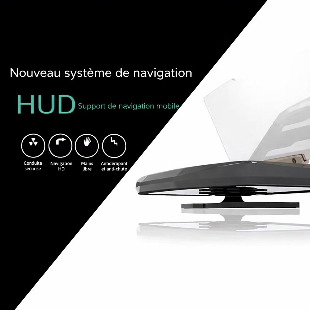 Support de téléphone voiture  I NEED ME ONE HUD CAR NAVIGATION SUPPORT Noir