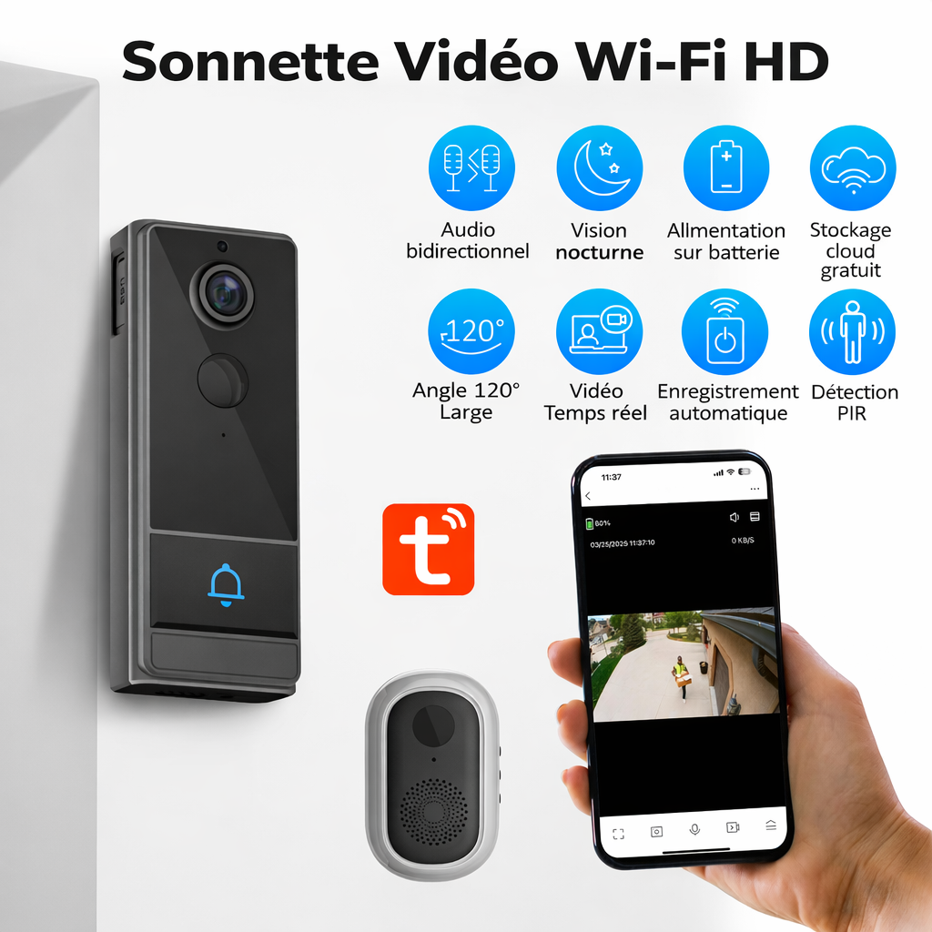 Sécurité / Surveillance  I NEED ME ONE Smart home vidéo M19 Noir