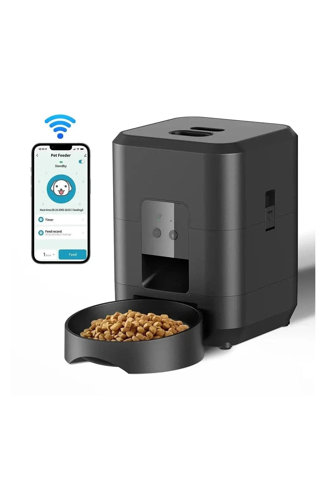 Distributeur de nourriture  I NEED ME ONE WhiskerConnect Noir