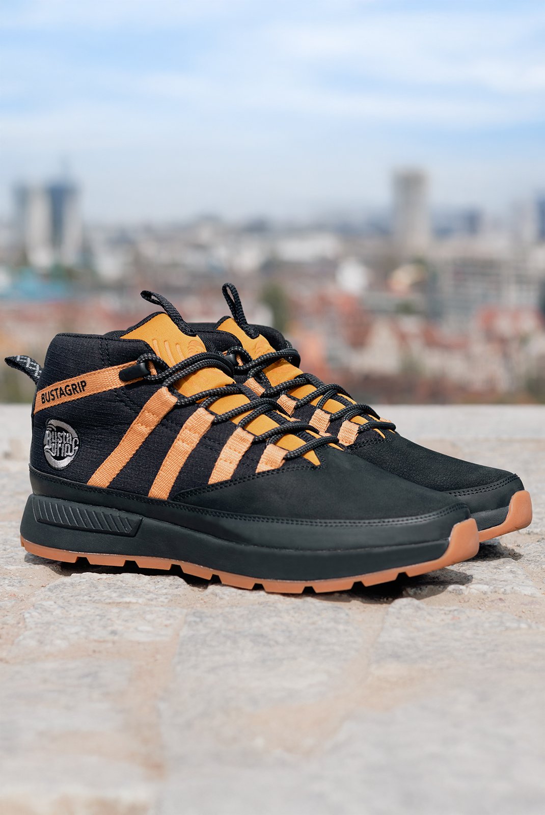 Sneakers / Sport  Bustagrip BGS-0107B+YEL  Black+Mustard