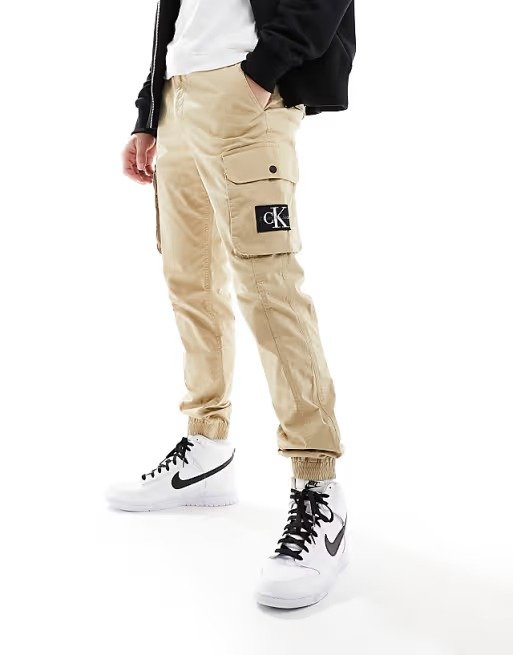 Pantalons  Calvin klein ZM0ZM02885 PF2 travertine