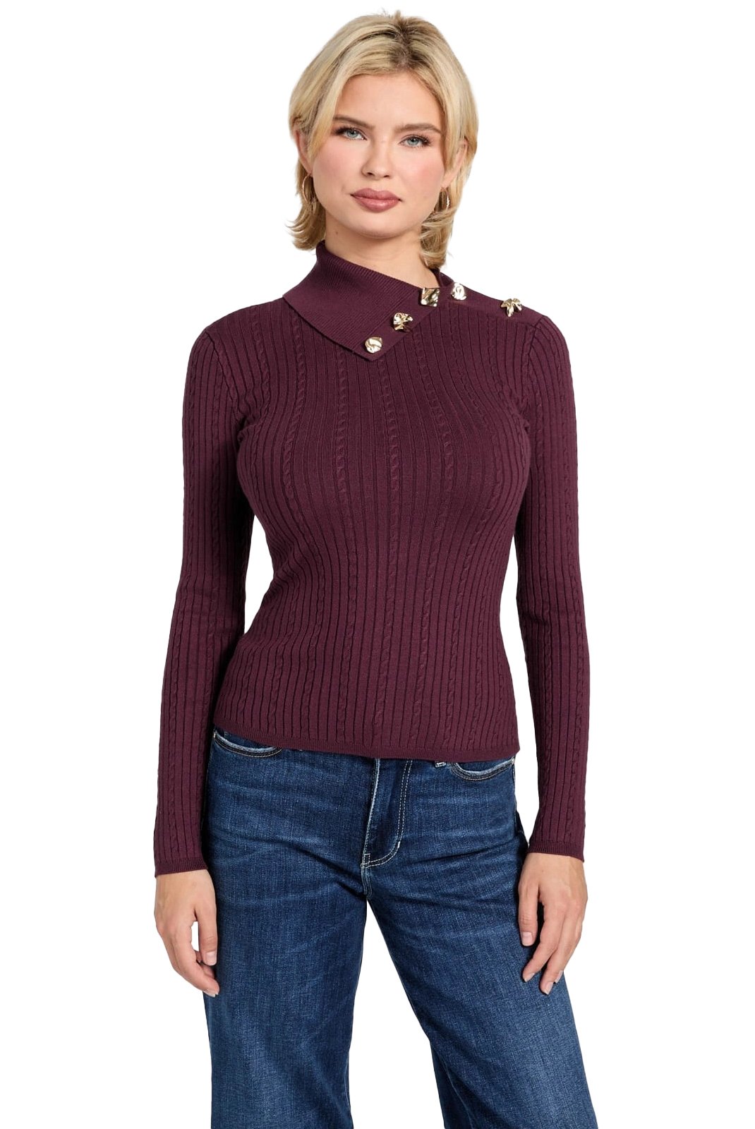 Pull  Guess jeans W6RR07 Z2YK2 RGP REGAL PLUM