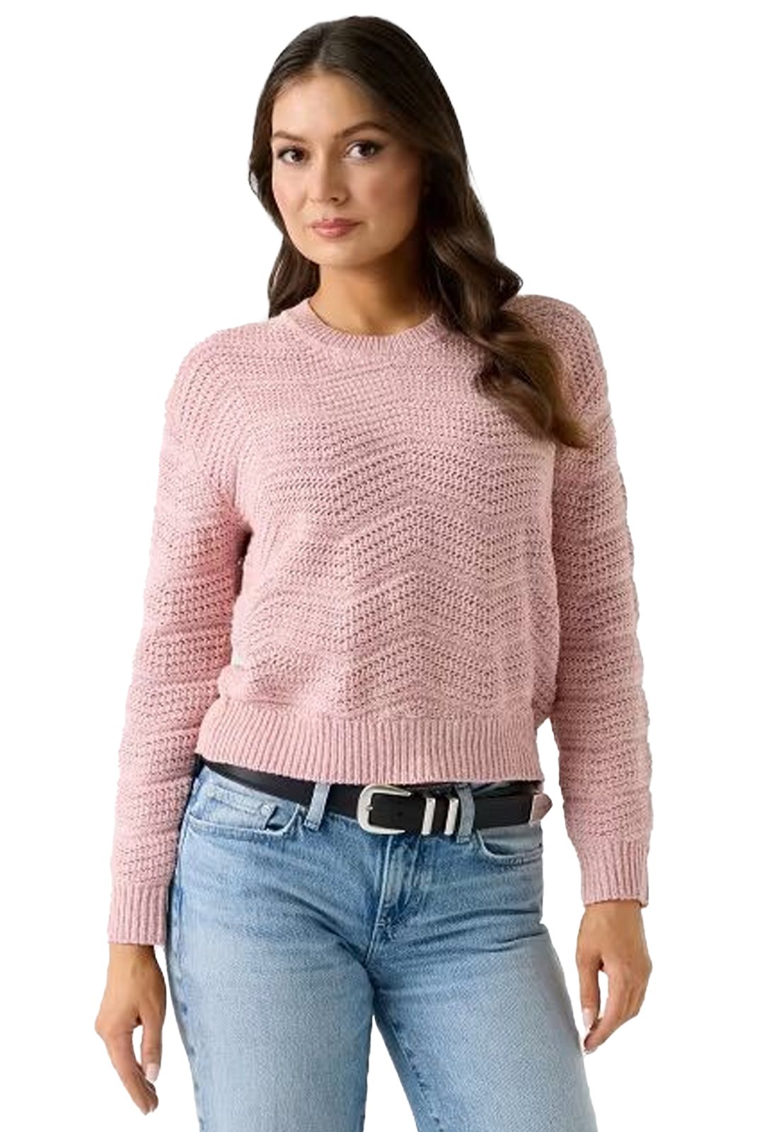 Pull  Guess jeans W6RR31 Z4701 FK01 PINK HEATHER LUREX