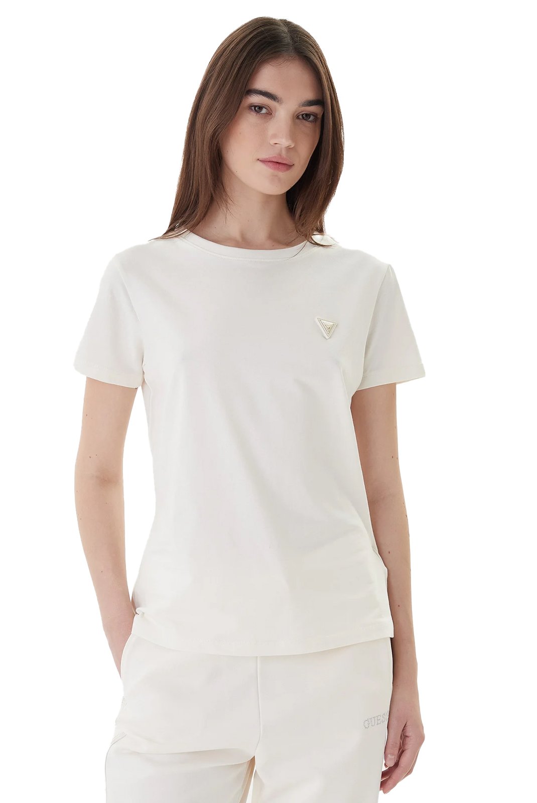 Tee shirt  Guess jeans V4YI09 J1314 G1O6 DOVE WHITE