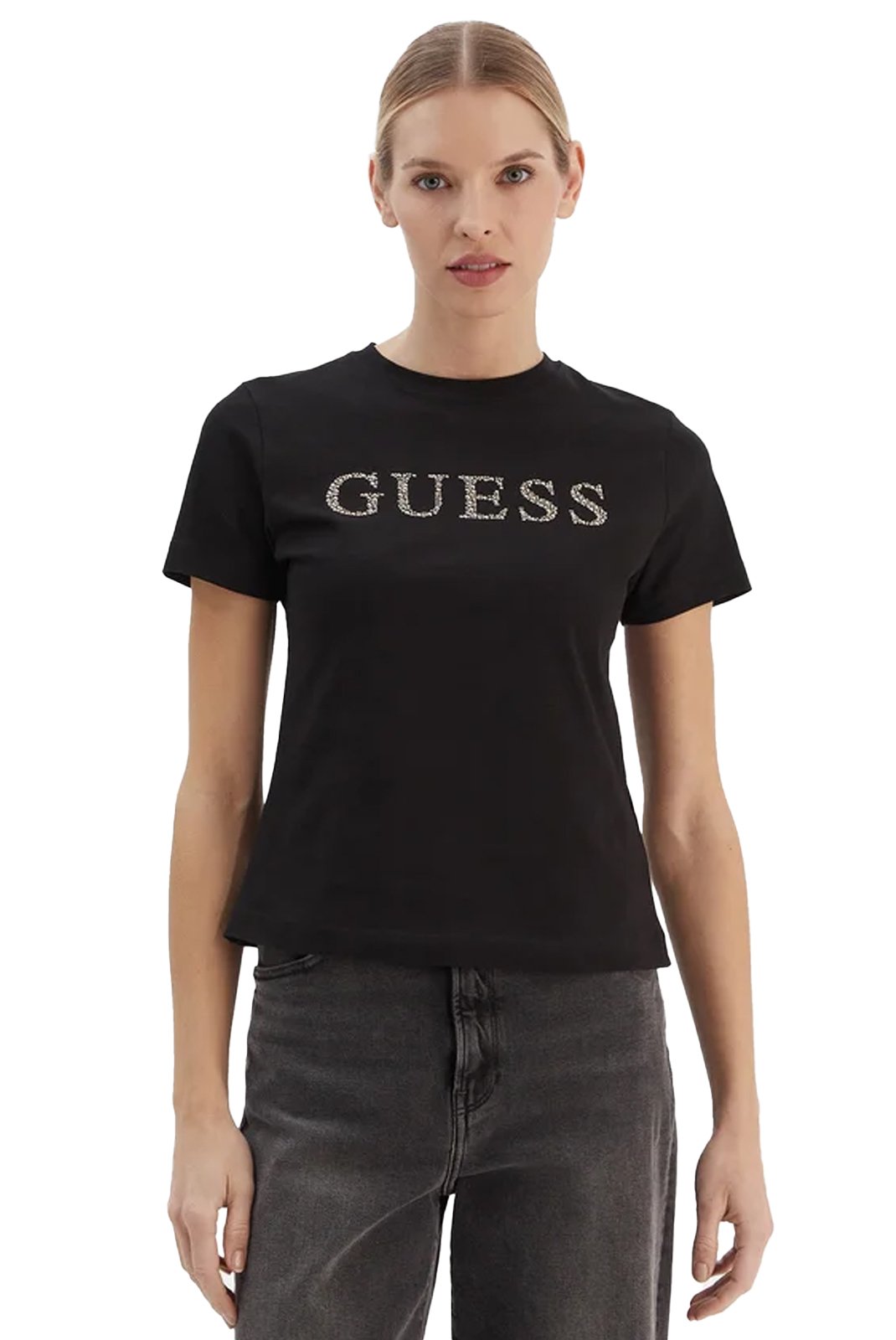 Tee shirt  Guess jeans V6RI20 J1314 JBLK Jet Black A996