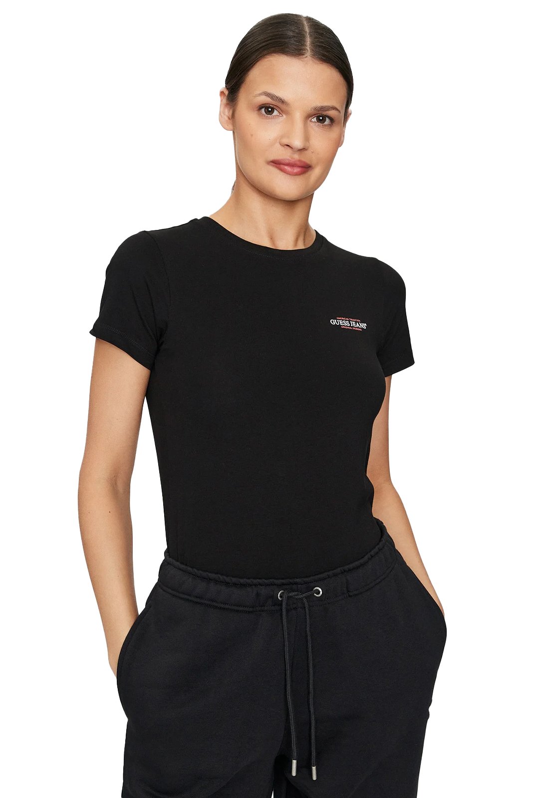 Tee shirt  Guess jeans W4YI02 J1314 JBLK Jet Black A996