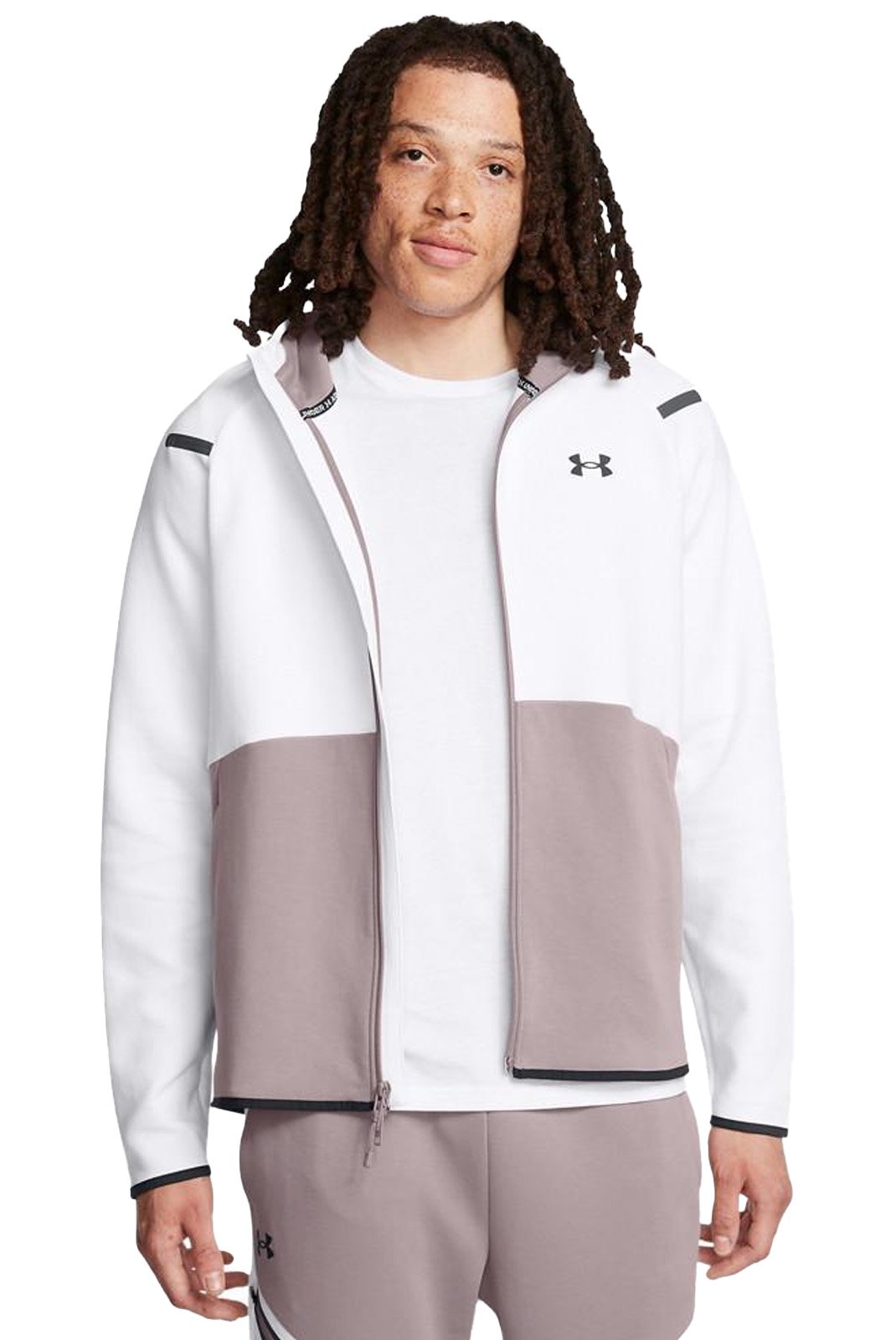 Sweats zippés  Under armour 1389352-015 015 White grey