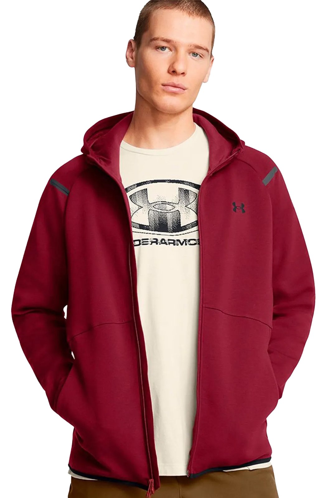 Sweats zippés  Under armour 1389352-625 625 Cardinal/Racer Red