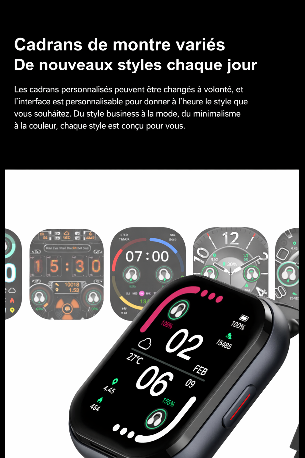 Montres Connectées  I NEED ME ONE INMO90006 Noir