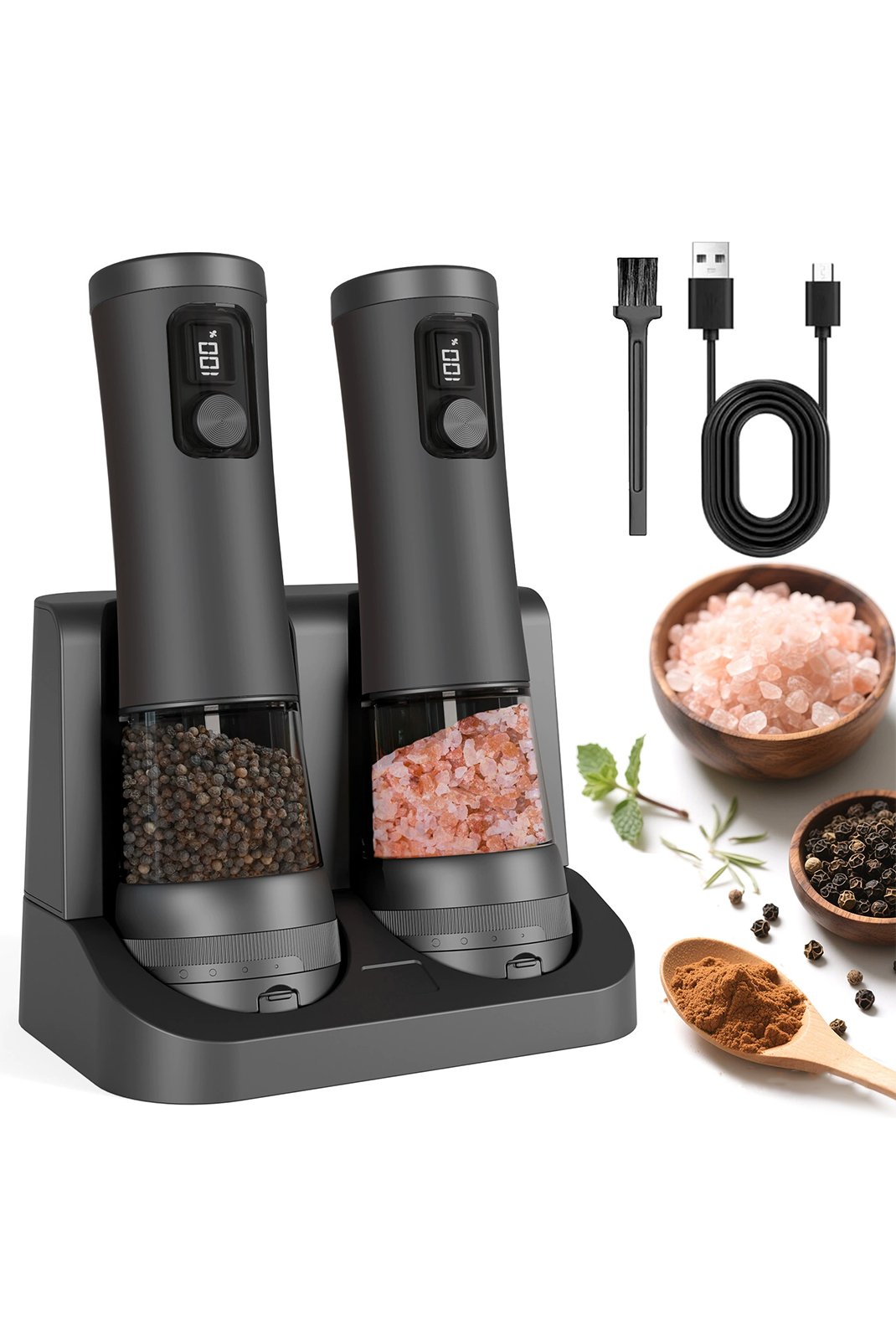 Moulin à sel et poivre  I NEED ME ONE Moulins-auto Noir