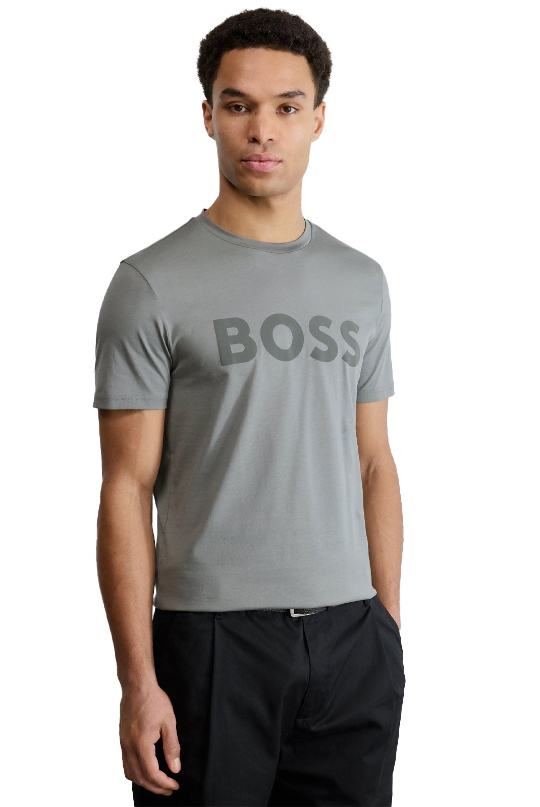 T-S manches courtes  Hugo boss 50481923 077 Open Grey