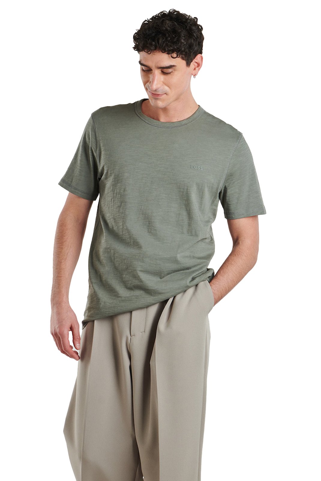 T-S manches courtes  Hugo boss 50508243 076 Open Grey