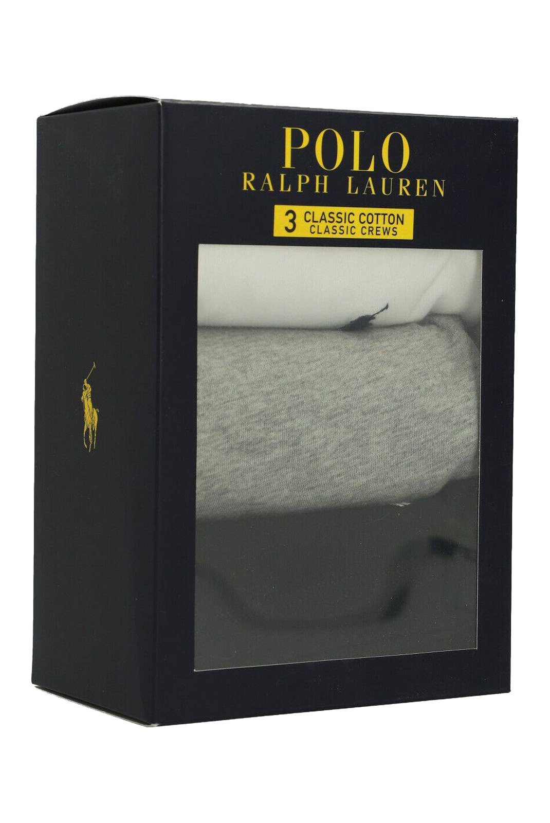 Slips / Boxers  Ralph lauren 714830304 002 3PK WHITE/BLACK/ANDOVER HTHR