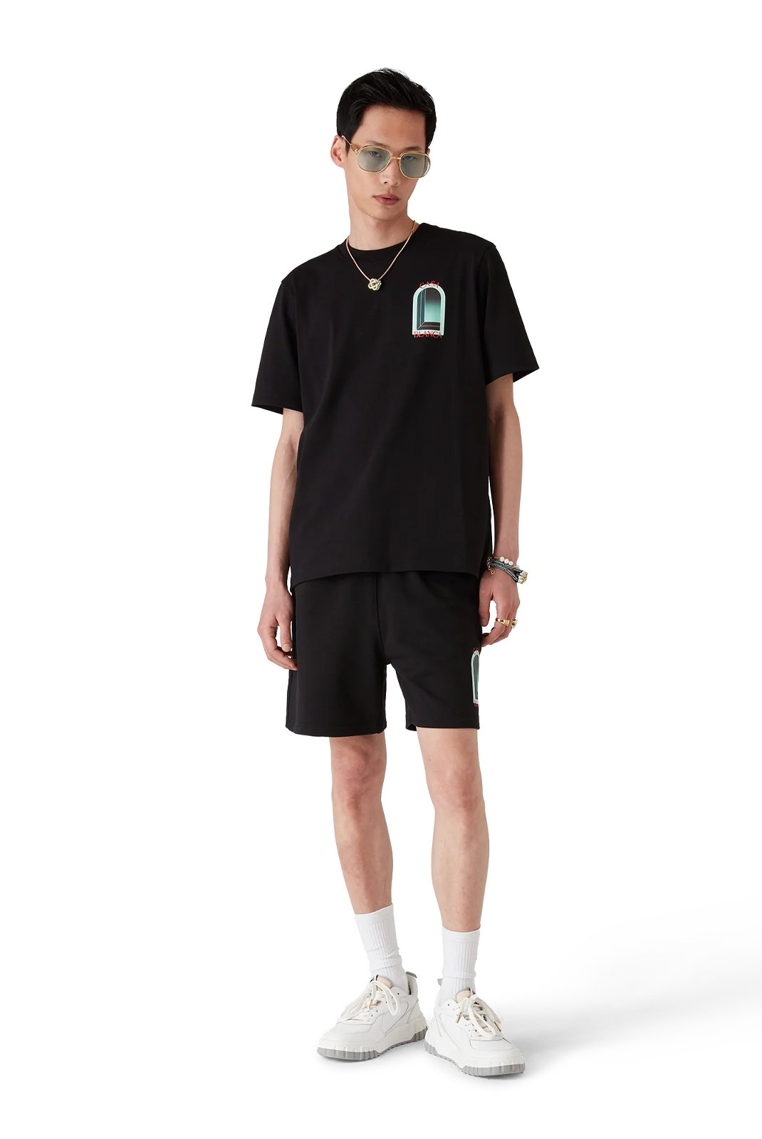 T-S manches courtes  Casa blanca MPF25-JTS-01-30-EX-CE BLACK/JERSEY