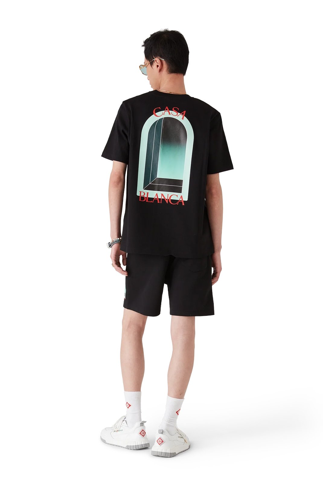 T-S manches courtes  Casa blanca MPF25-JTS-01-30-EX-CE BLACK/JERSEY