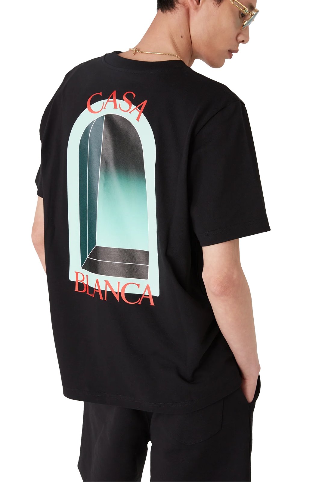 T-S manches courtes  Casa blanca MPF25-JTS-01-30-EX-CE BLACK/JERSEY