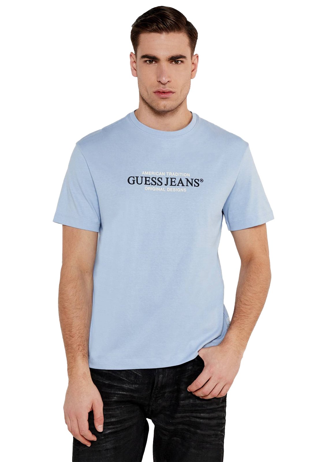 T-S manches courtes  Guess jeans M4YI42 K8FQ4 G7P4 AURA BLUE