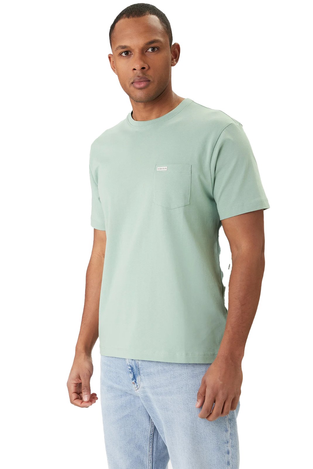 T-S manches courtes  Guess jeans M5RI74 K8FQ4 G8FR GREEN ROCK