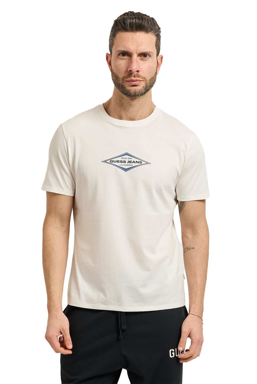 T-S manches courtes  Guess jeans M6GIB4 K8HM0 G046 ALABASTER WHITE