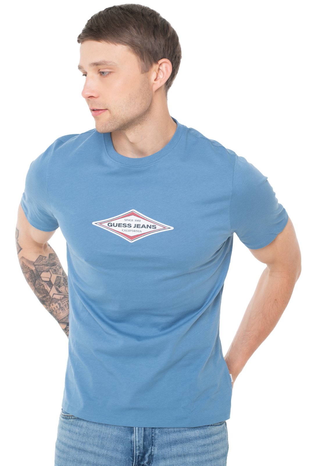 T-S manches courtes  Guess jeans M6GIB4 K8HM0 G7JM SUGAR PAPER