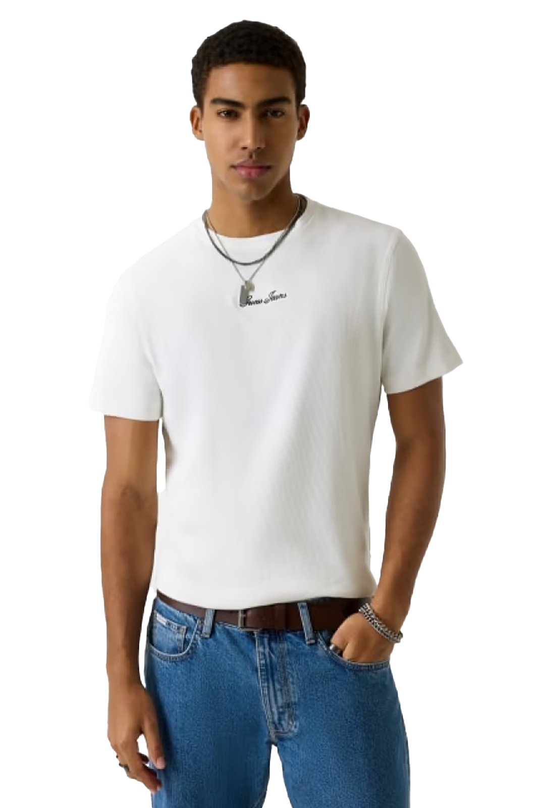 T-S manches courtes  Guess jeans M6GP06 KA0H1 G046 ALABASTER WHITE