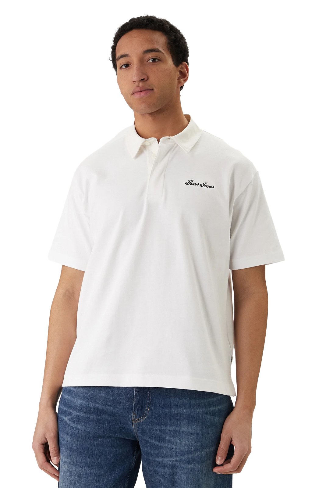 Polos manches courtes  Guess jeans M6GP13 KCYM1 G011 Pure White