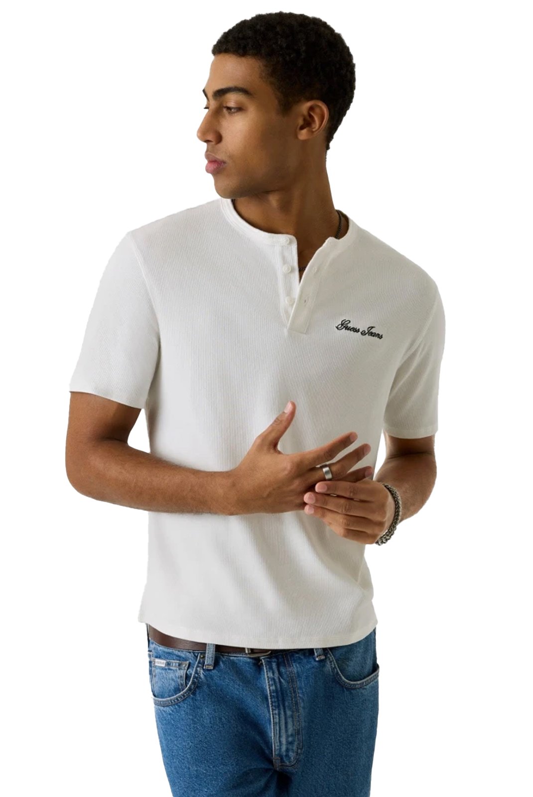 T-S manches courtes  Guess jeans M6GPA4 KA0H1 G046 ALABASTER WHITE