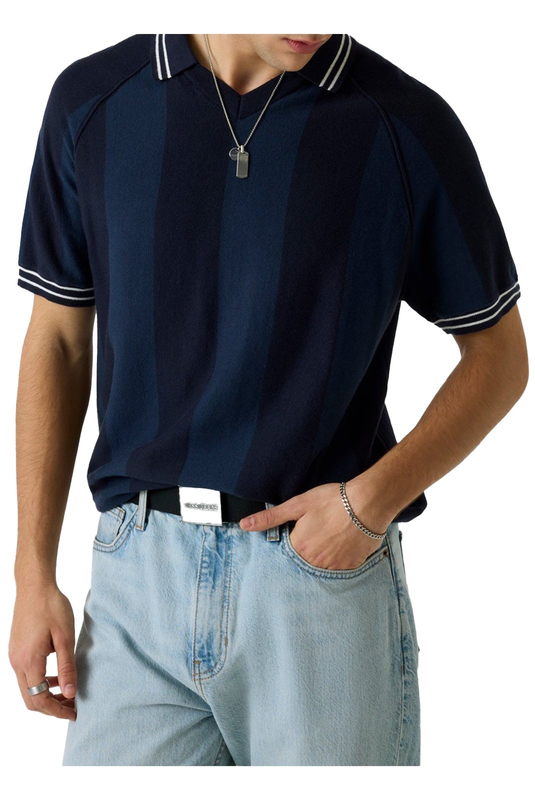 Polos manches courtes  Guess jeans M6GRZ2 Z4511 S75Q DARING OCEAN STRIPES