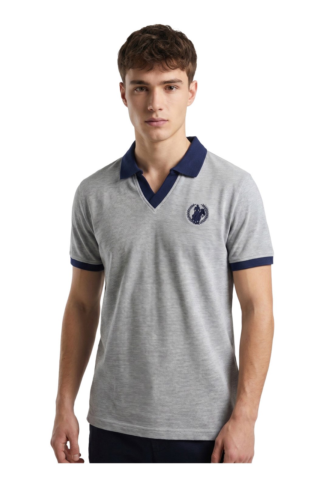 Polos manches courtes  Polo team PAWEL GREY MEL 