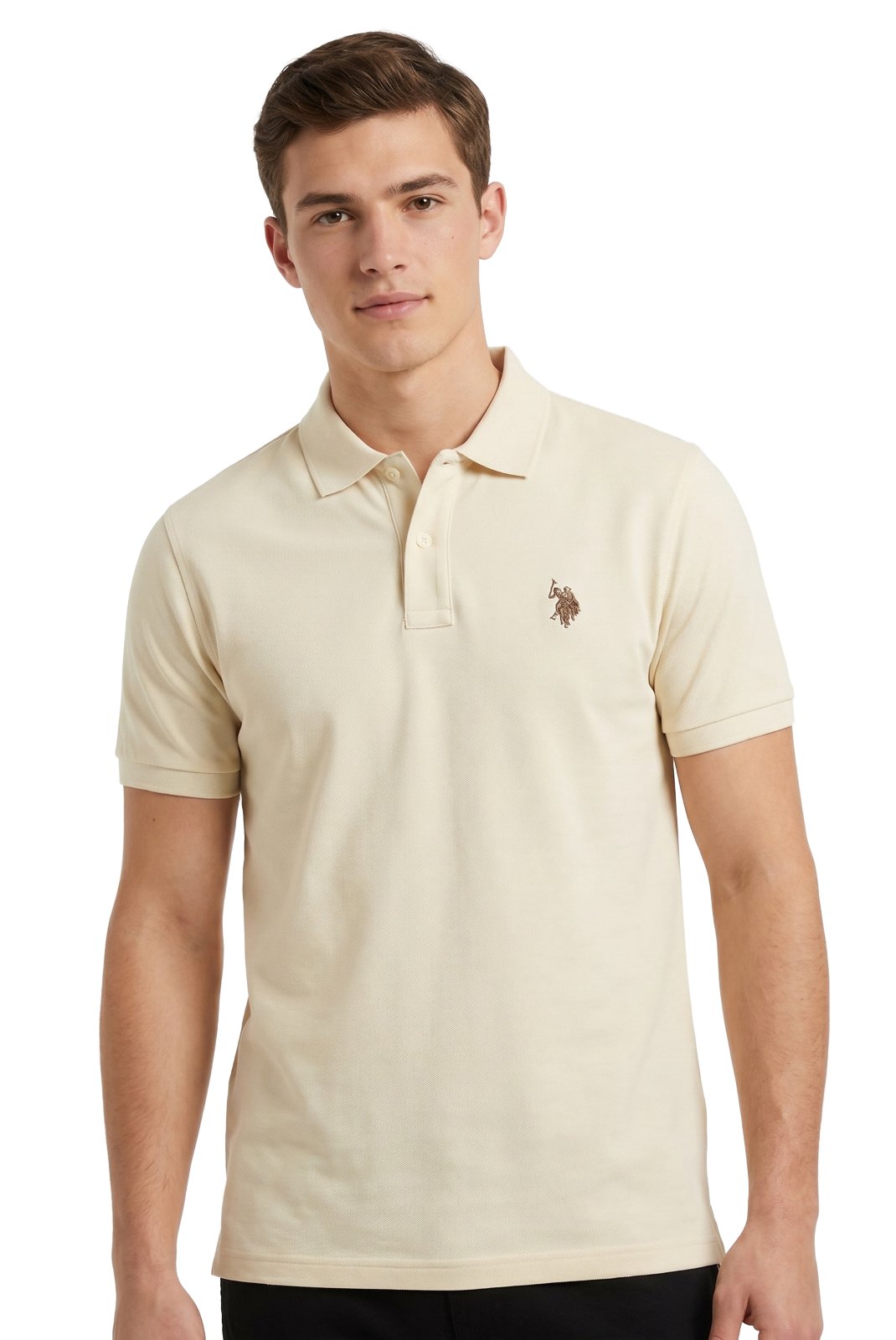 Polos manches courtes  Polo team PERY BEIGE