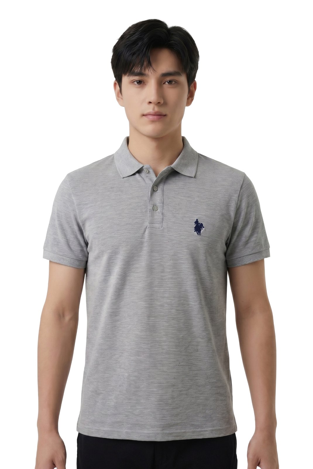 Polos manches courtes  Polo team PERY  GREY MEL 