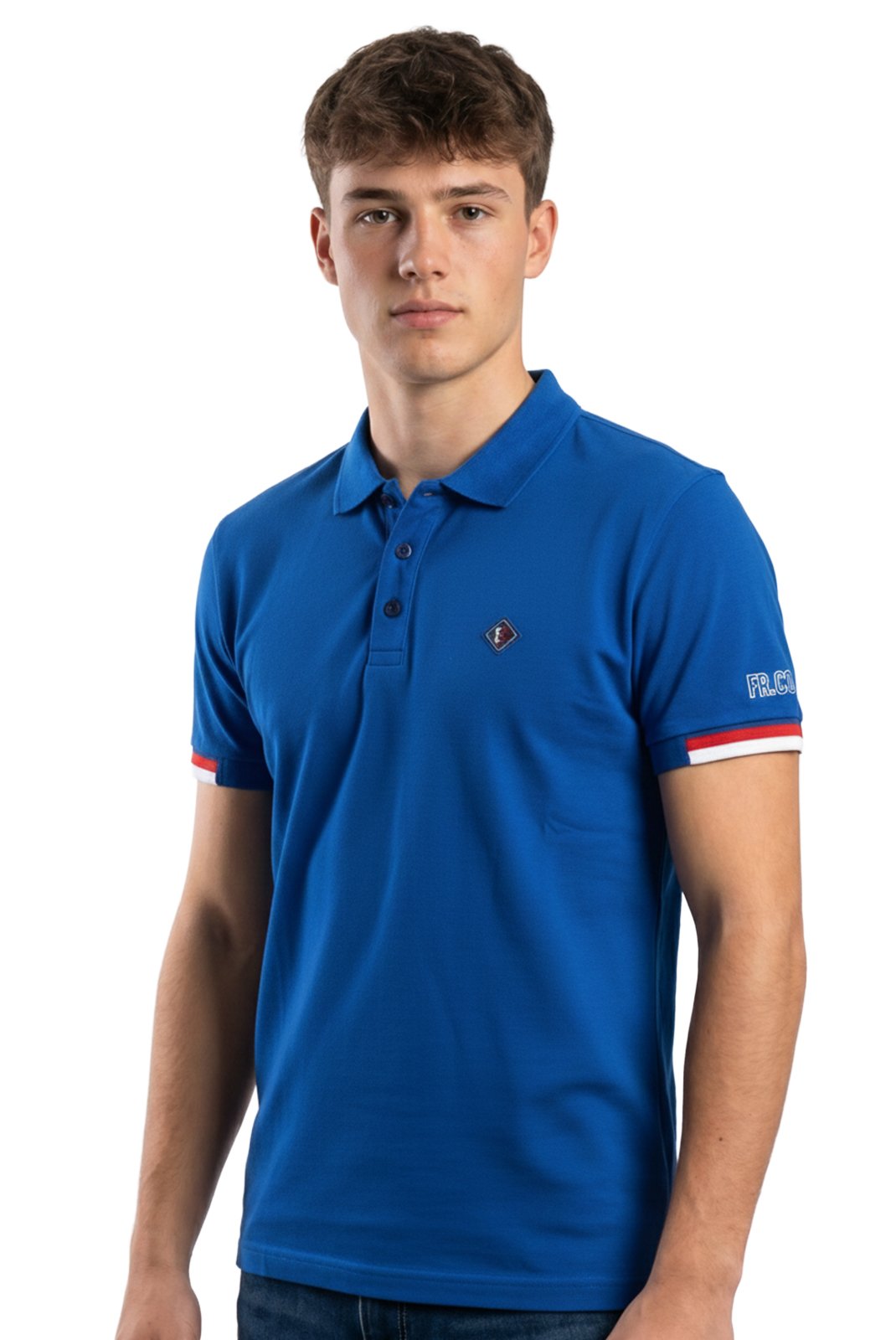 Polos manches courtes  Polo team PEYO ROYAL BLUE