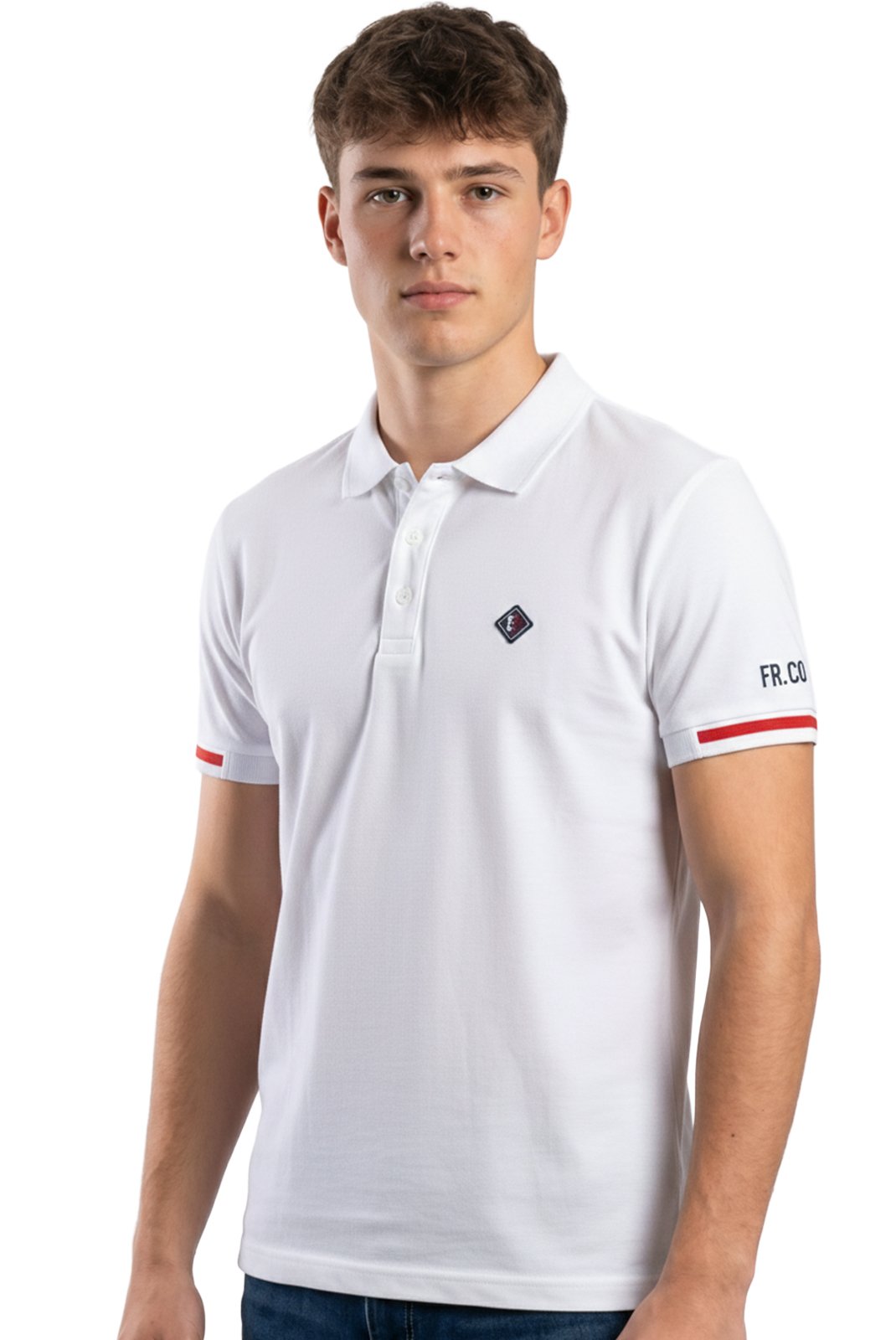 Polos manches courtes  Polo team PEYO WHITE