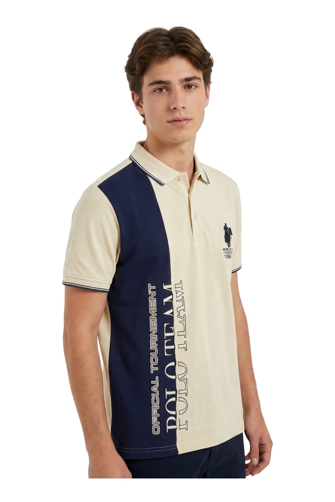Polos manches courtes  Polo team PRYAM BEIGE