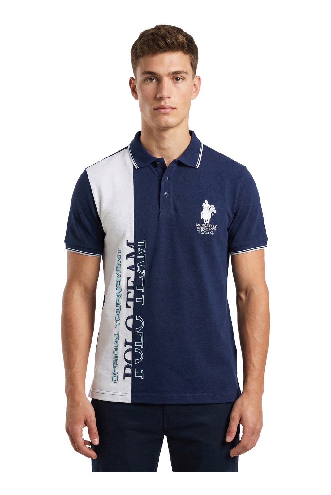 Polos manches courtes  Polo team PRYAM NAVY
