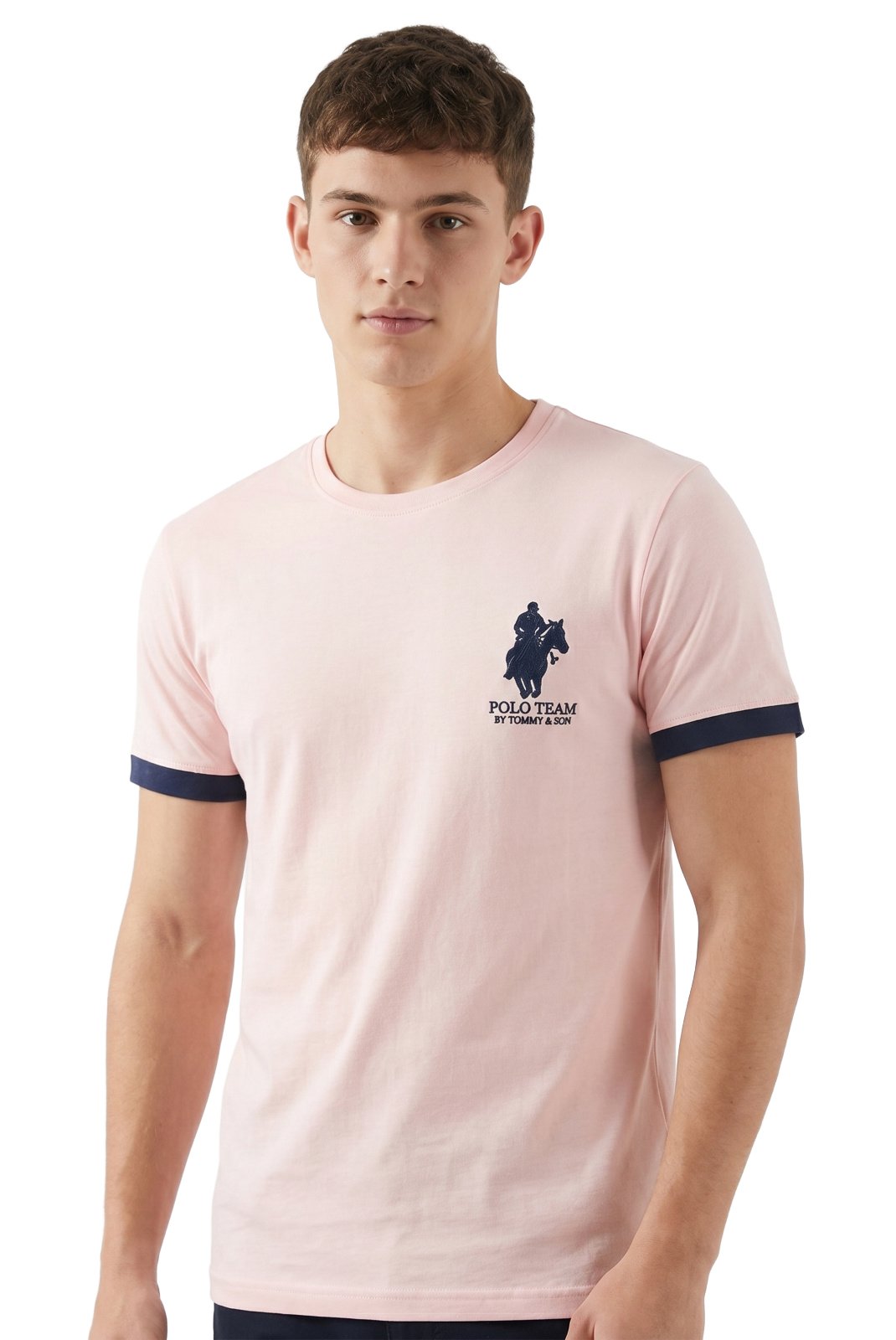 T-S manches courtes  Polo team TIMEO PINK