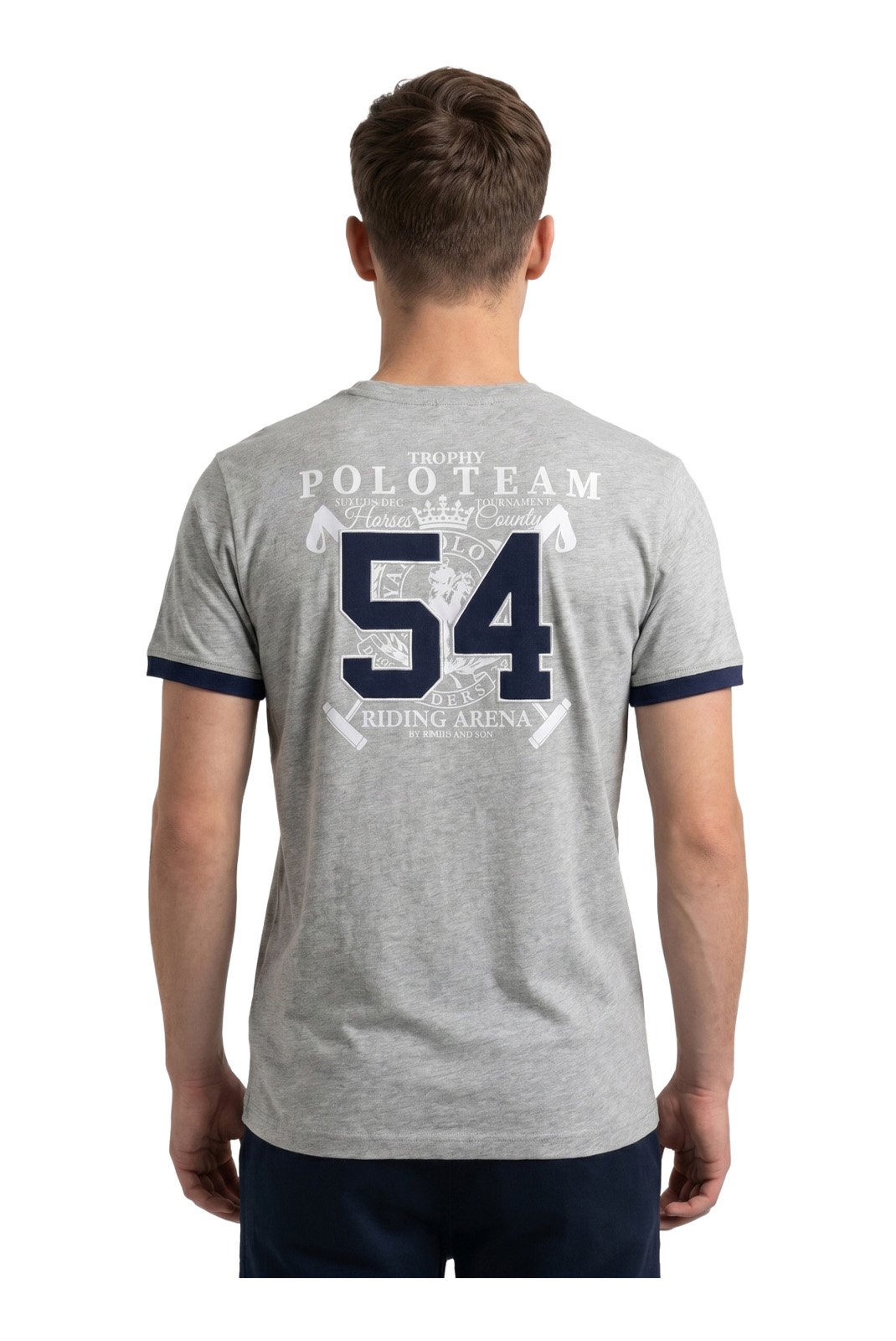 T-S manches courtes  Polo team TIMEO GREY MEL