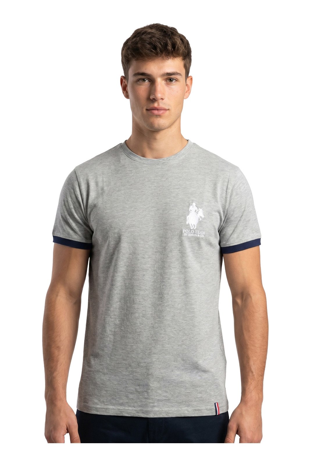 T-S manches courtes  Polo team TIMEO GREY MEL