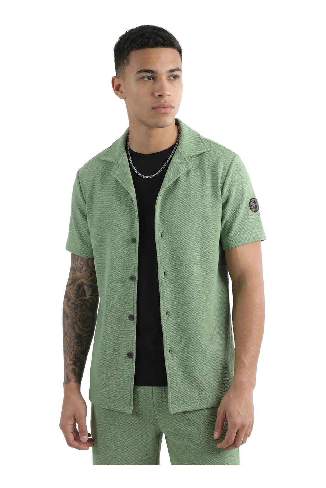 Chemises manches courtes  La Maison Blaggio MELNIN LT GREEN