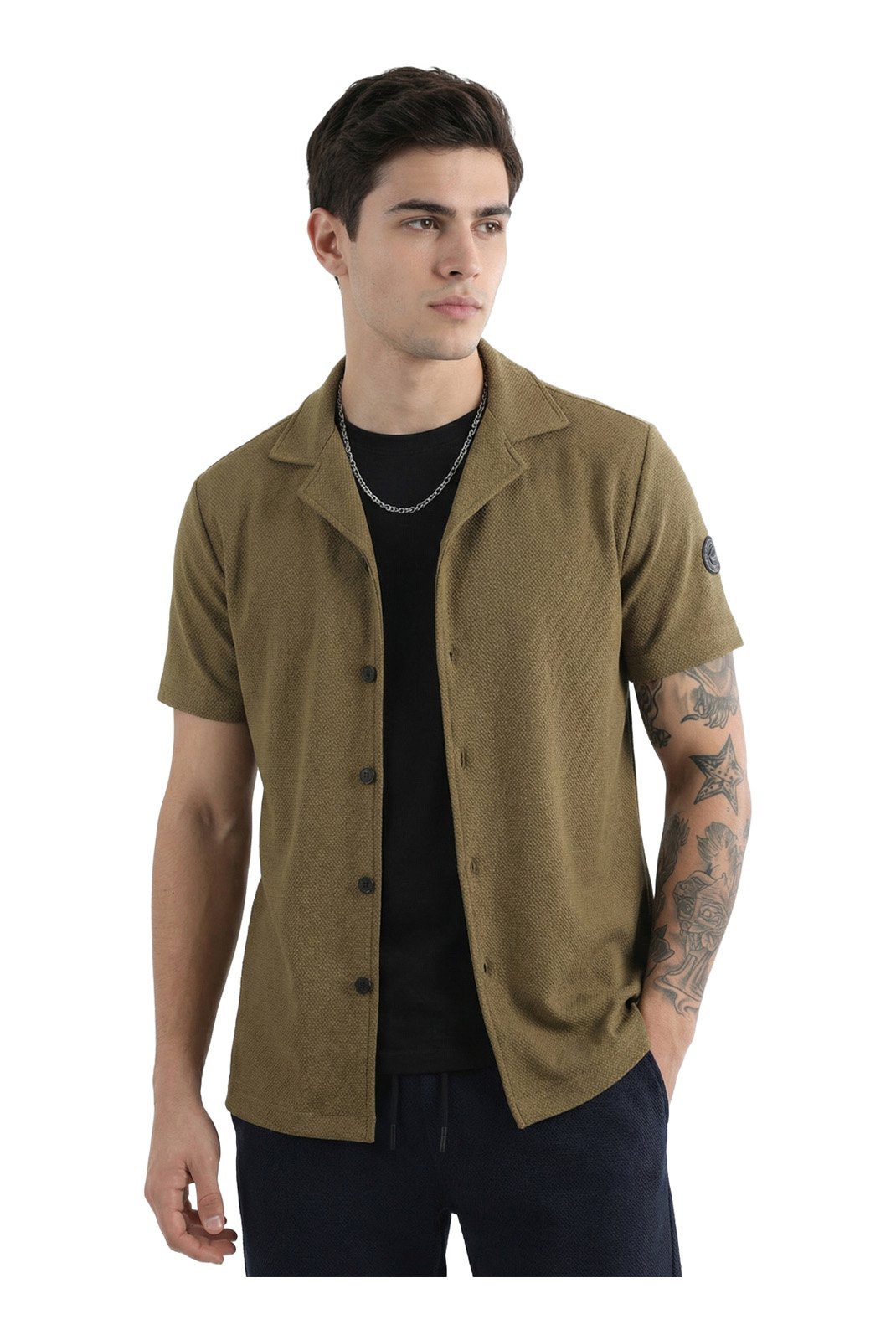 Chemises manches courtes  La Maison Blaggio MELNIN LT KAKI