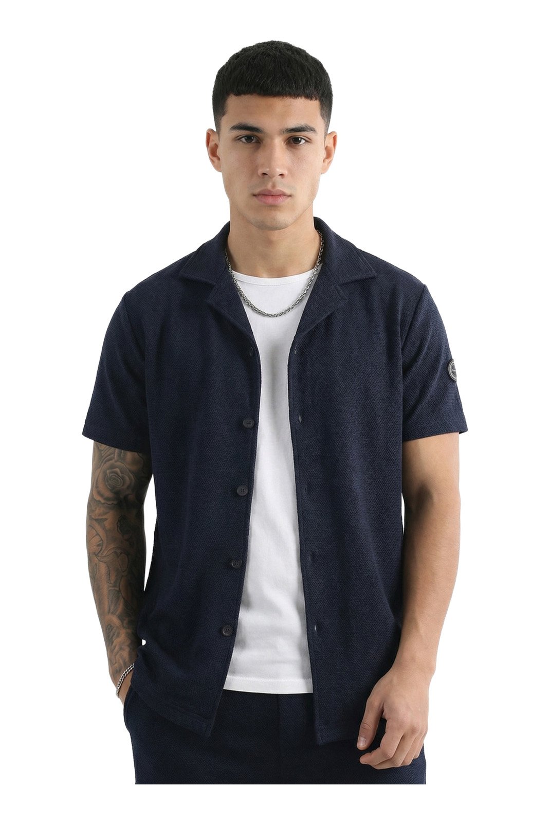 Chemises manches courtes  La Maison Blaggio MELNIN NAVY