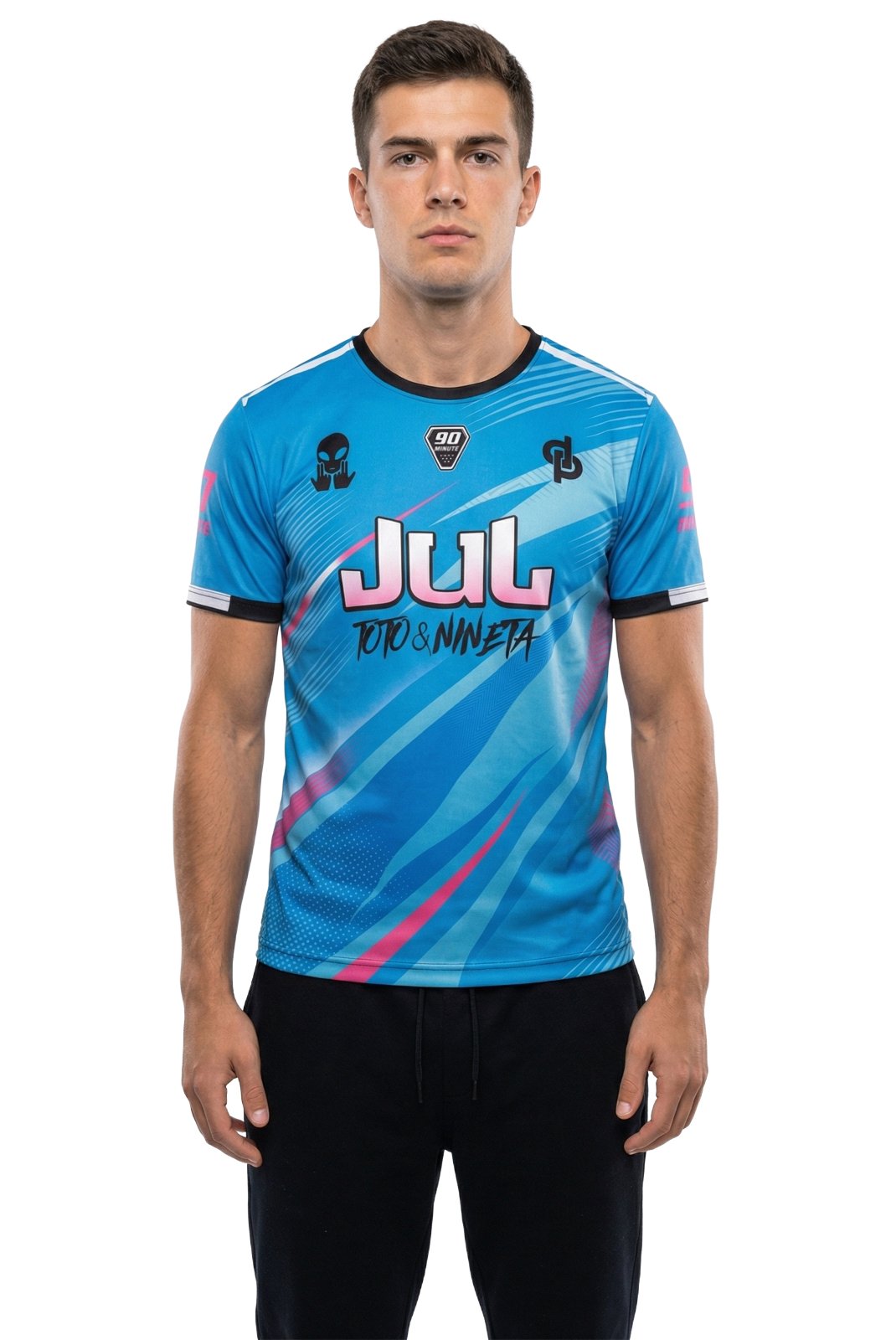 T-S manches courtes  90 Minute Toto et Nineta Ciel